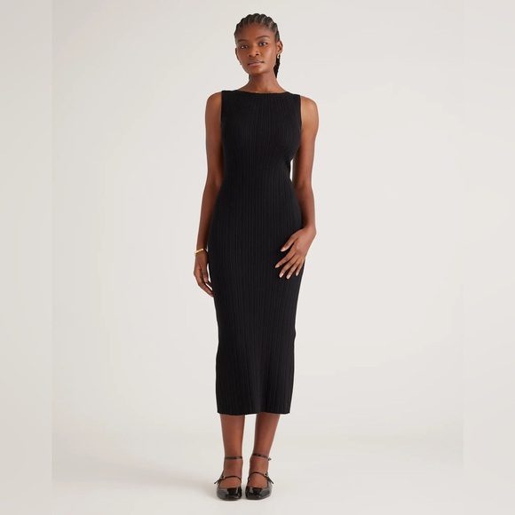 Quince Dresses & Skirts - Quince Cotton Cashmere Ribbed Midi Dress NWOT